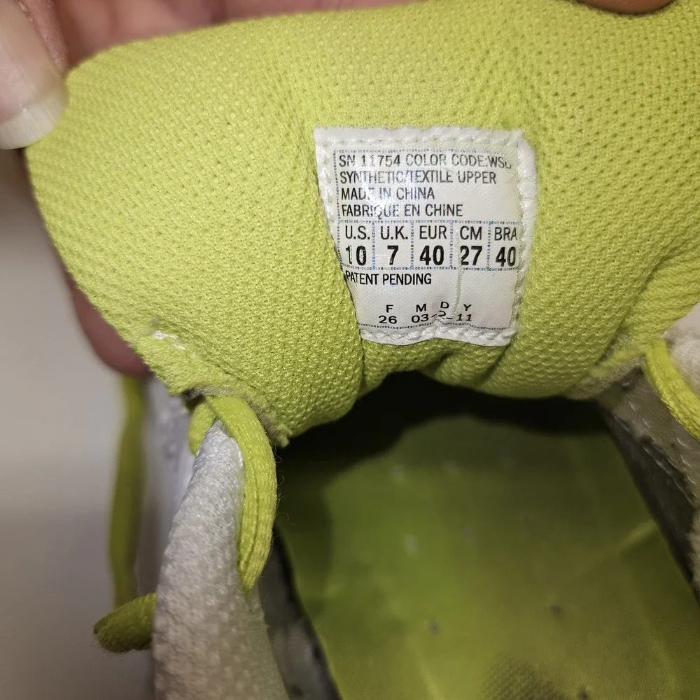 Skechers Tone Ups Shoes Womens Size 10 White Lime Resalyte Walking Athletic Mesh